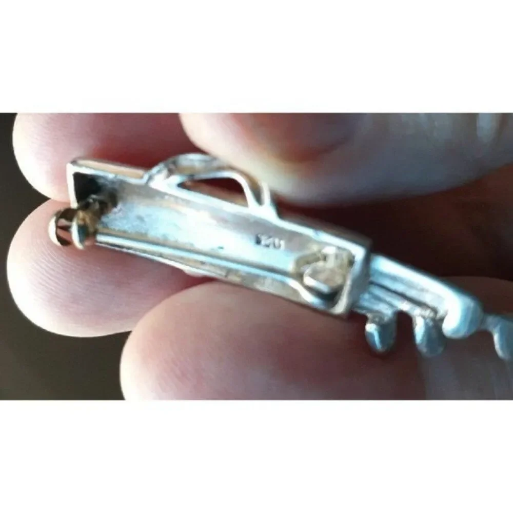 golf clubs and bag Sterling silver pin brooch jewelry solid 925 vintage jewelry